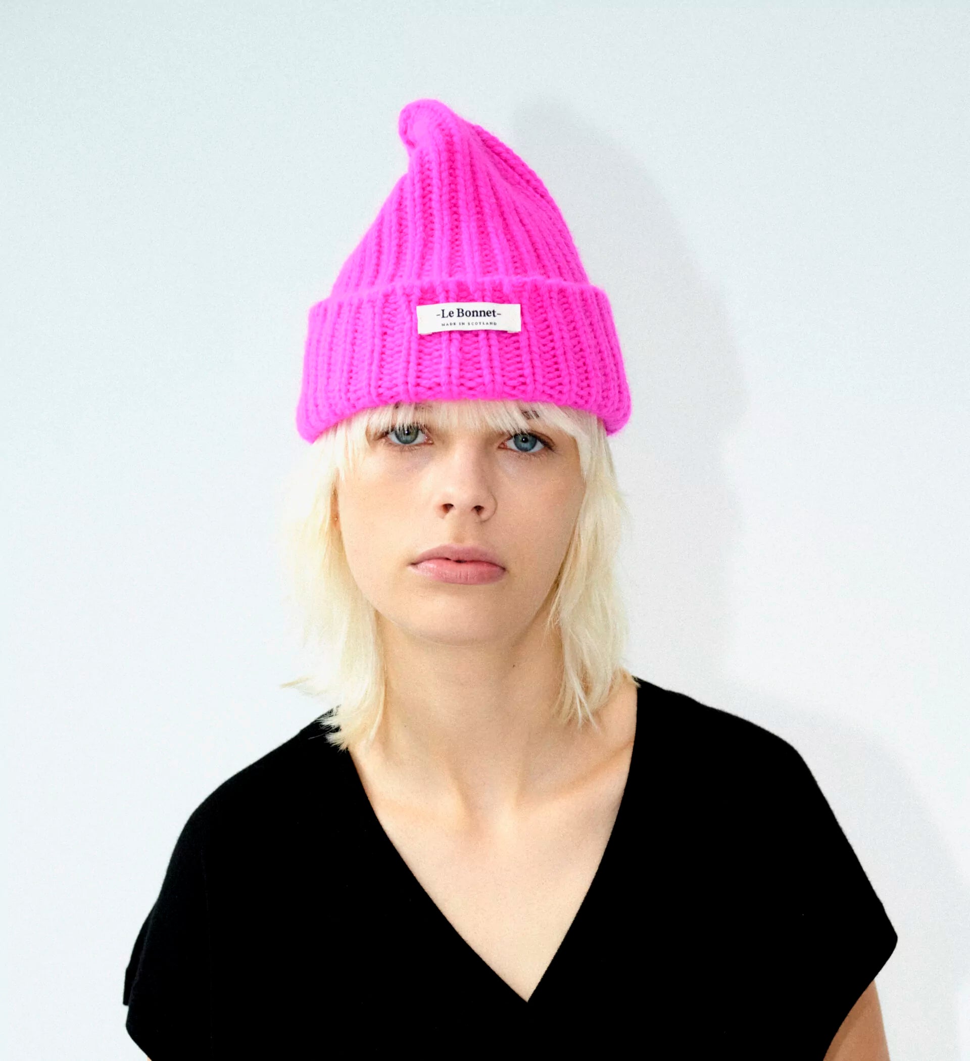 le bonnet logo poppy pink