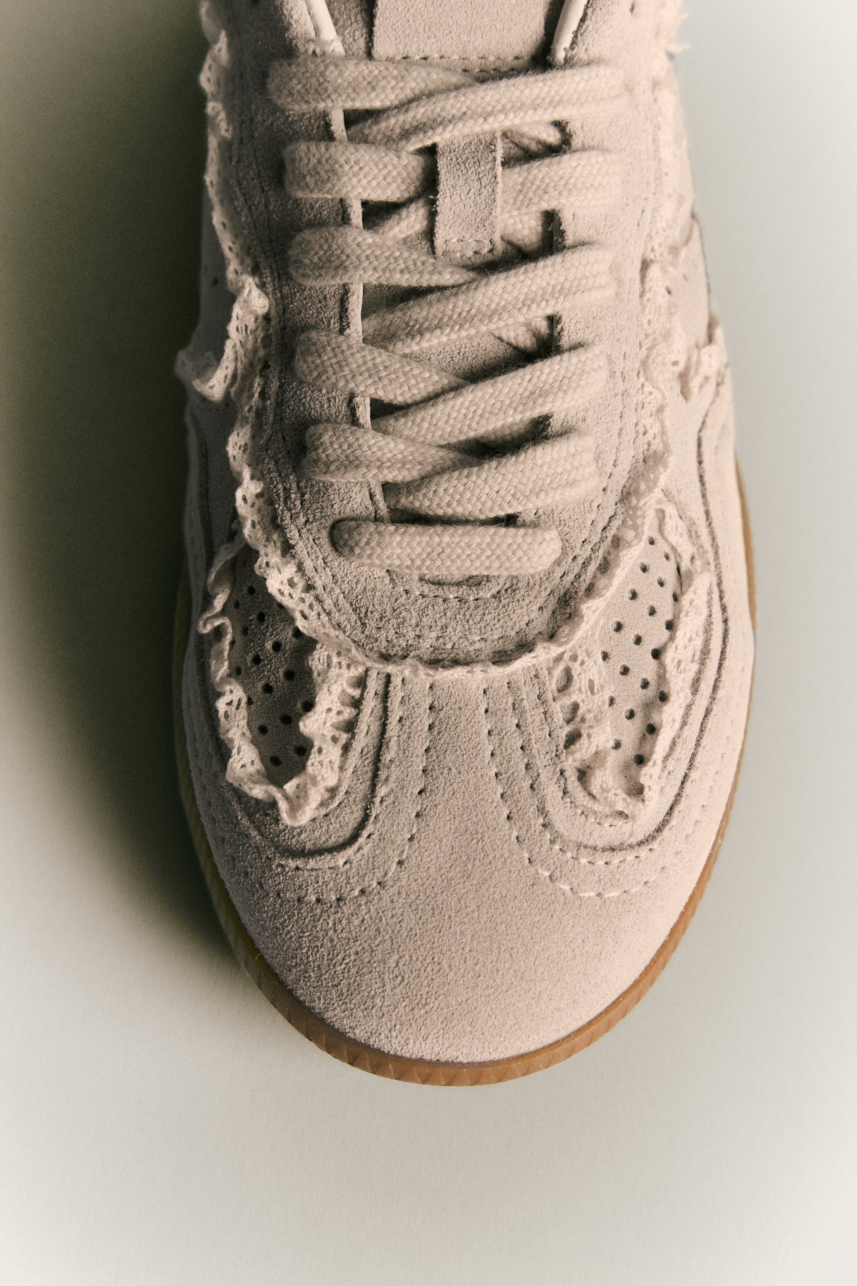 tenisky TB. 490 crochet cream leather sneakers