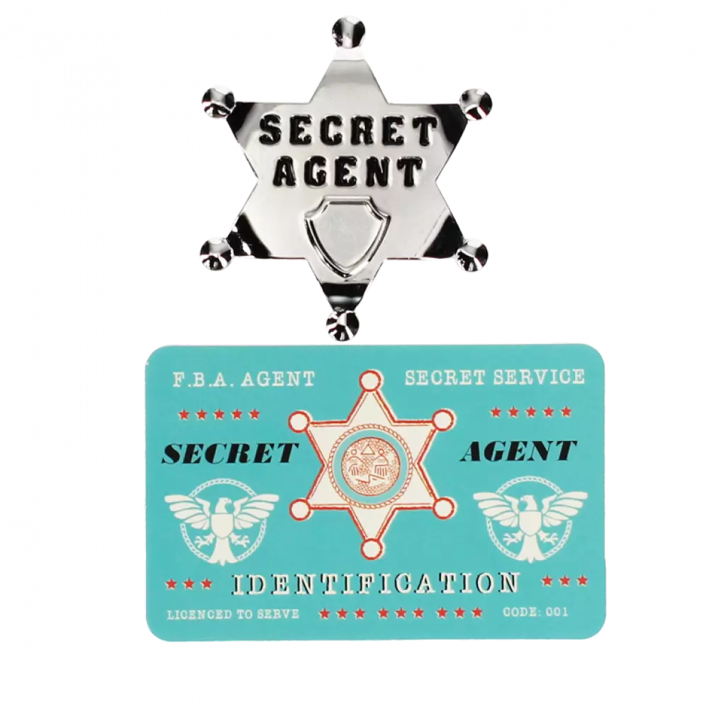 odznak a průkazka Secret Agent