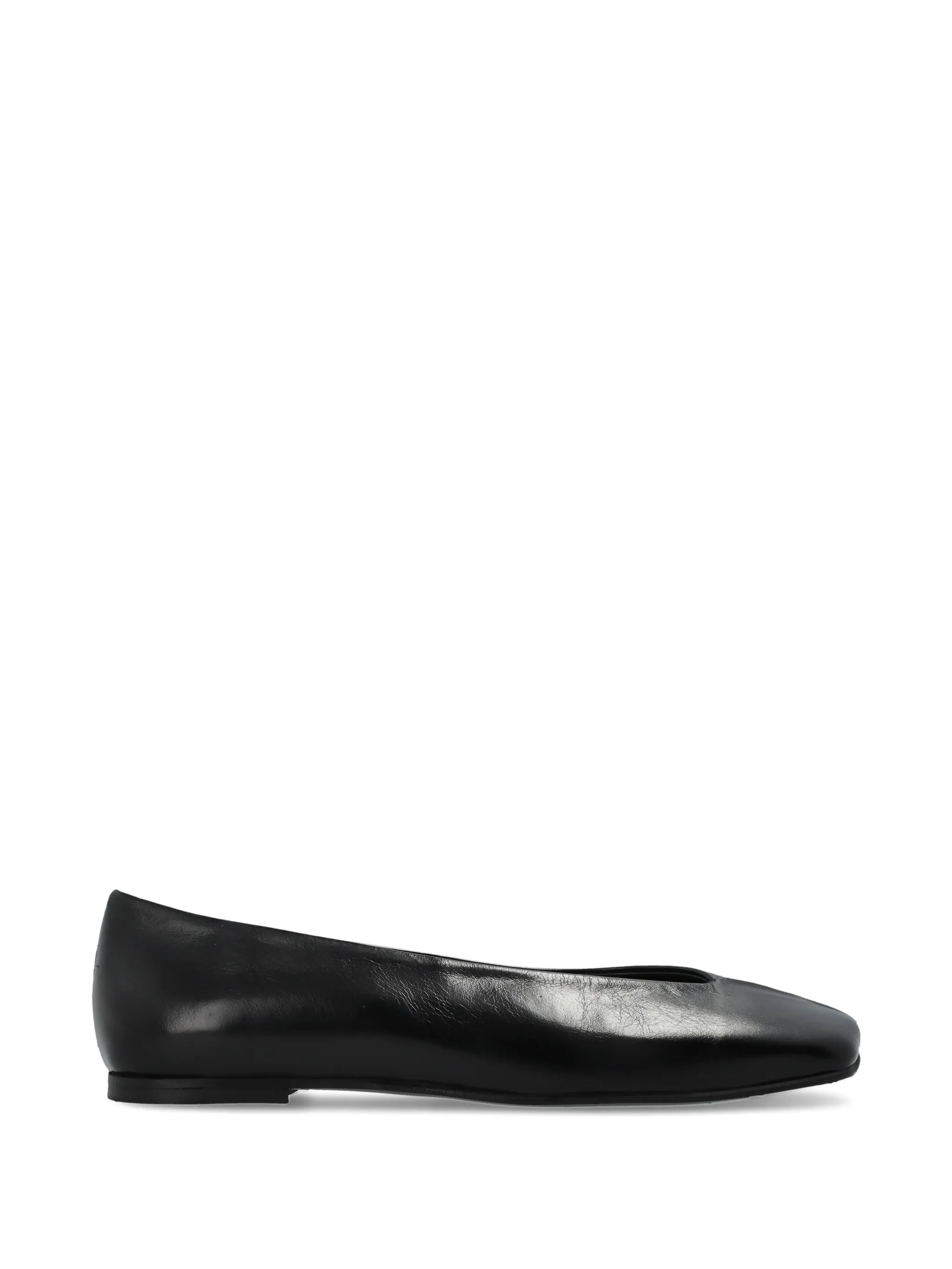baleríny katia black leather ballet flats