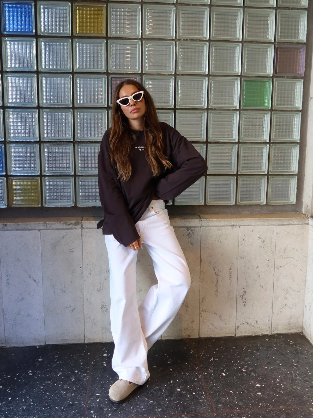 triko LS make sense together coffee bean / offwhite