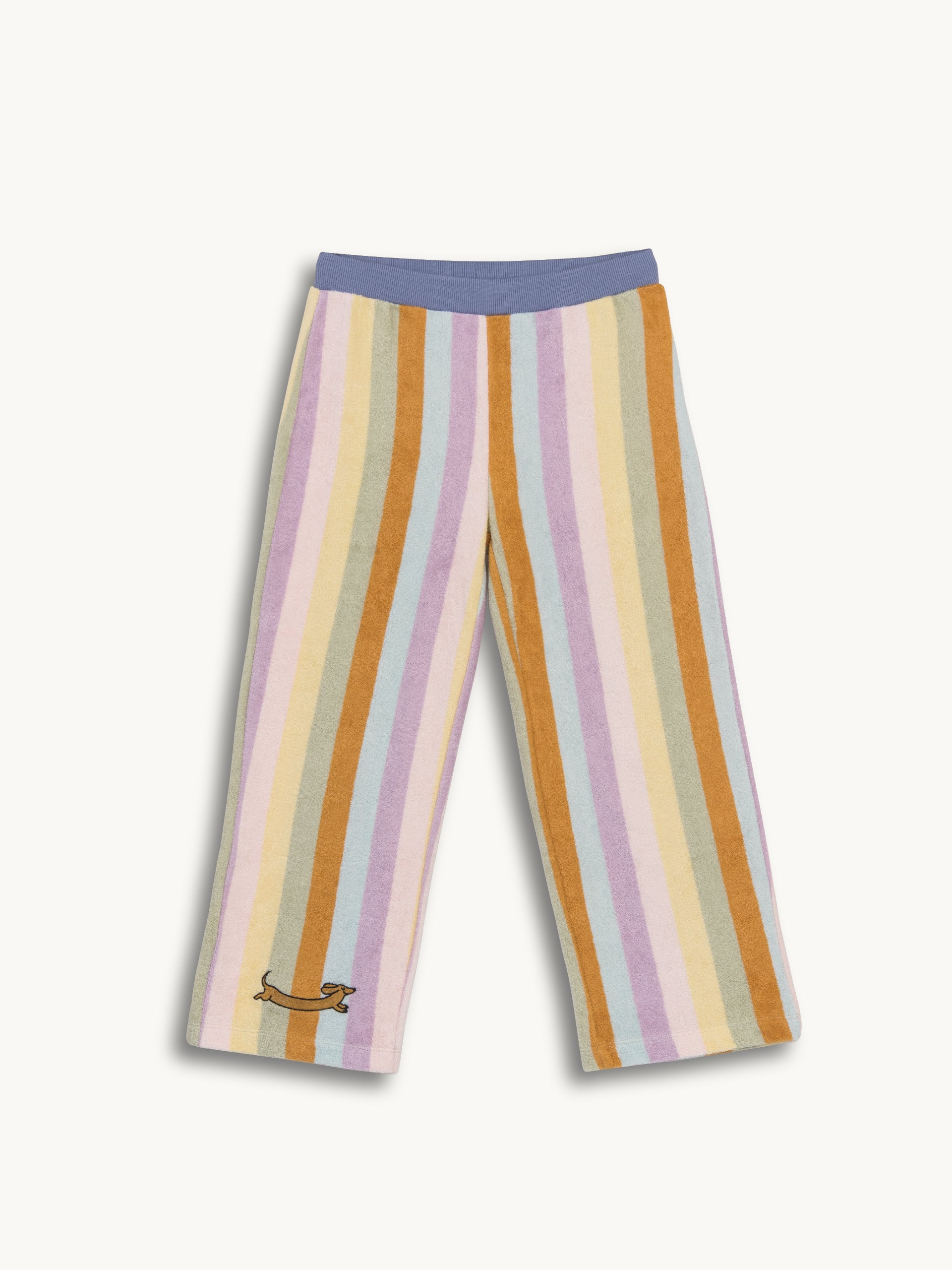 kalhoty cotton Terry sunset stripes