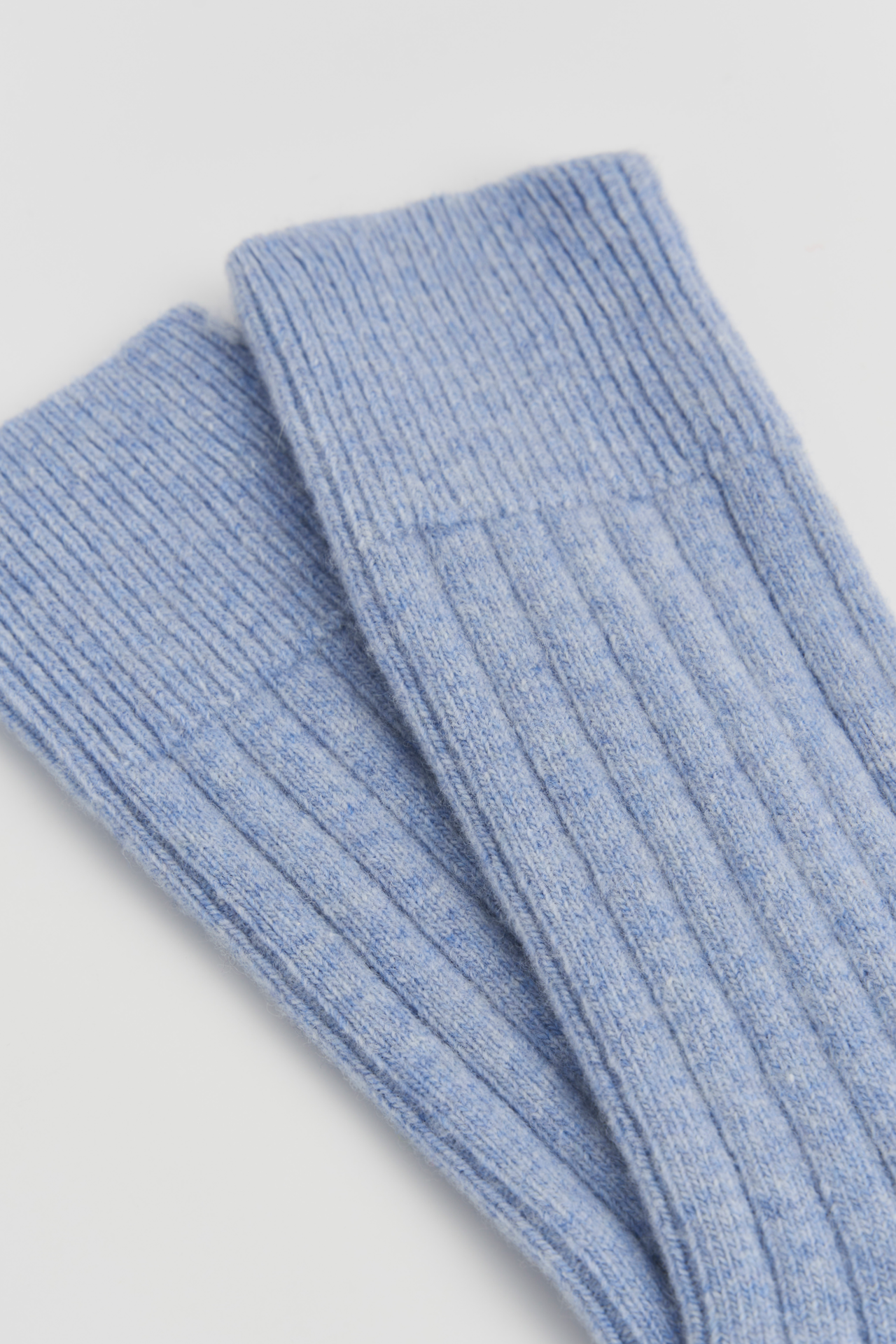 Merino Bed Socks - Morning Blue