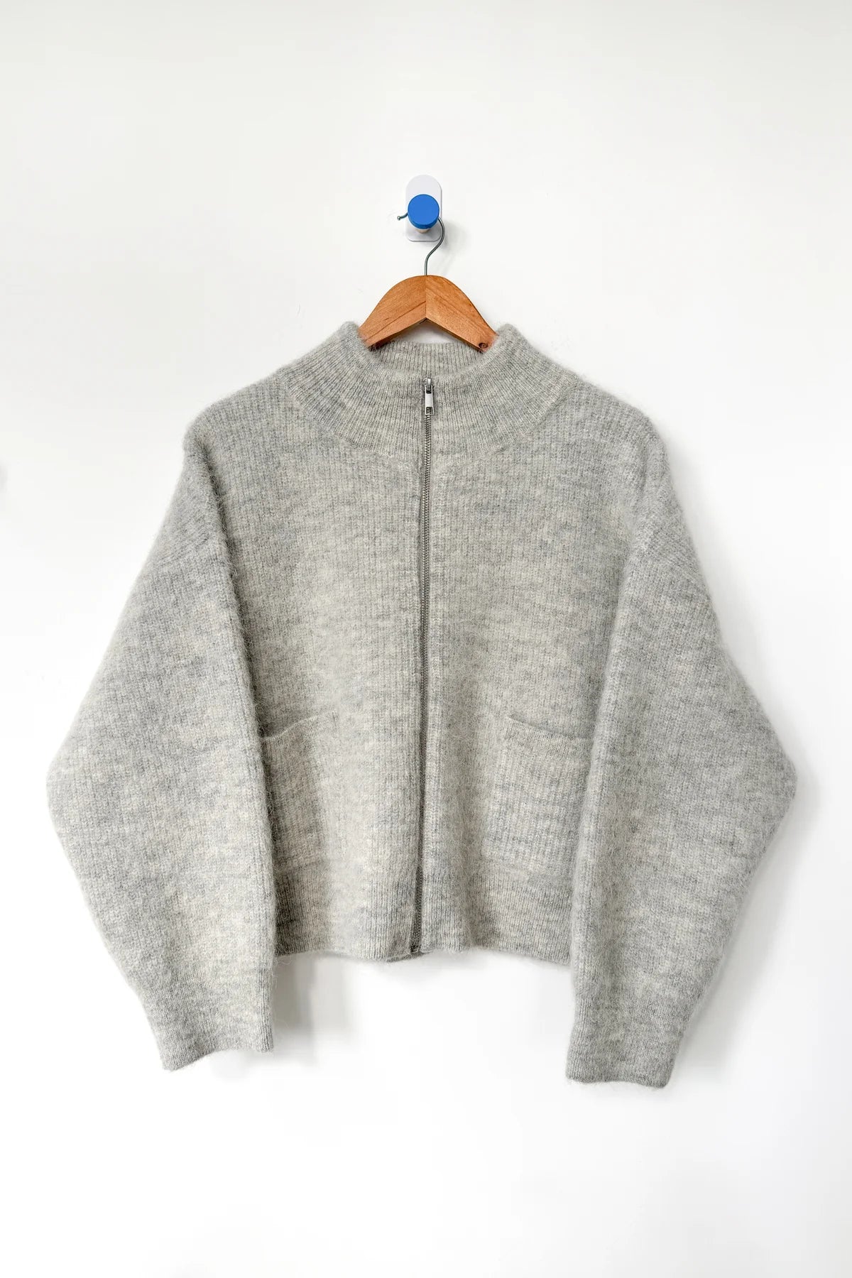 bunda na zip Alpaca - light grey