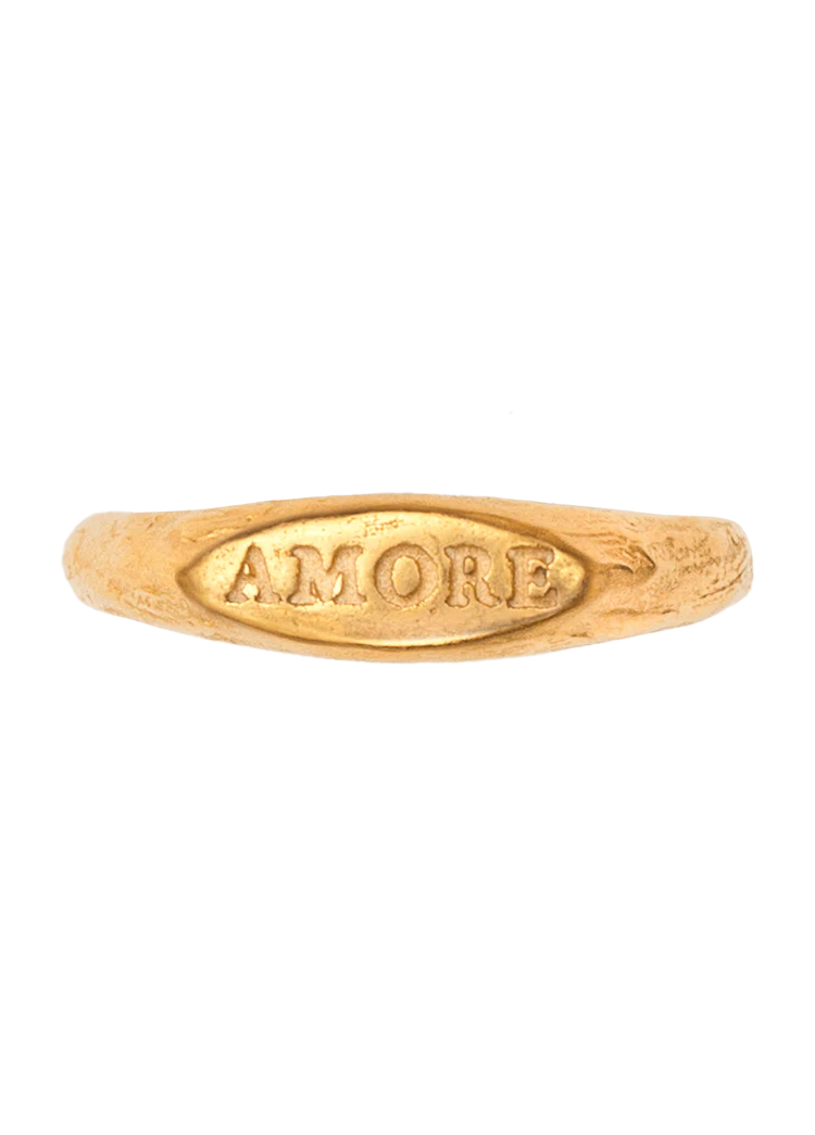 Amore Gold Signet Ring 18K Gold