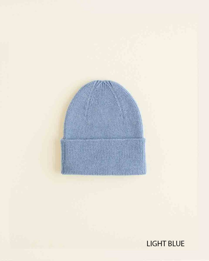 beanie Fonzie newborn light blue