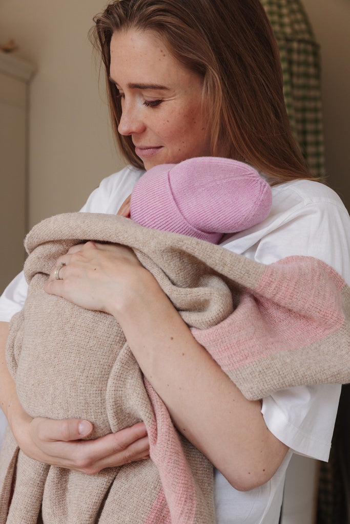 beanie Fonzie newborn cotton candy