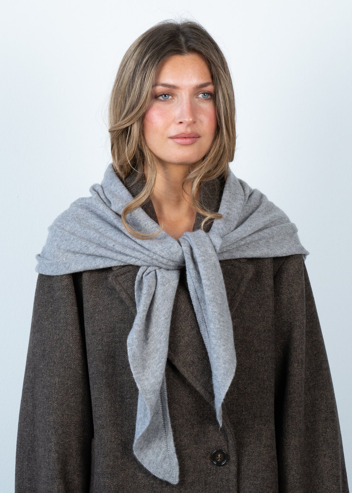 bandana big triangle scarf grey