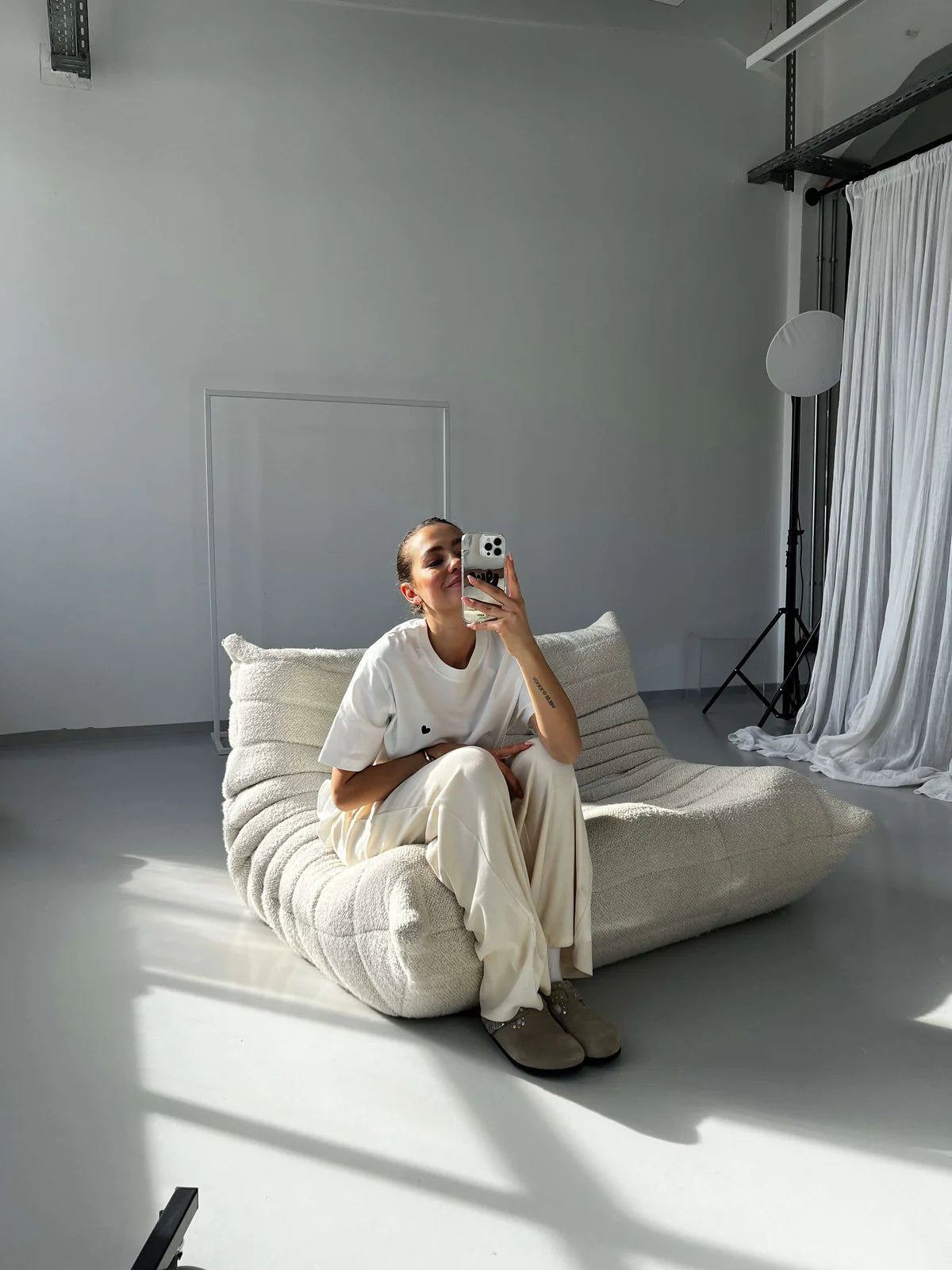 triko Black Heart offwhite