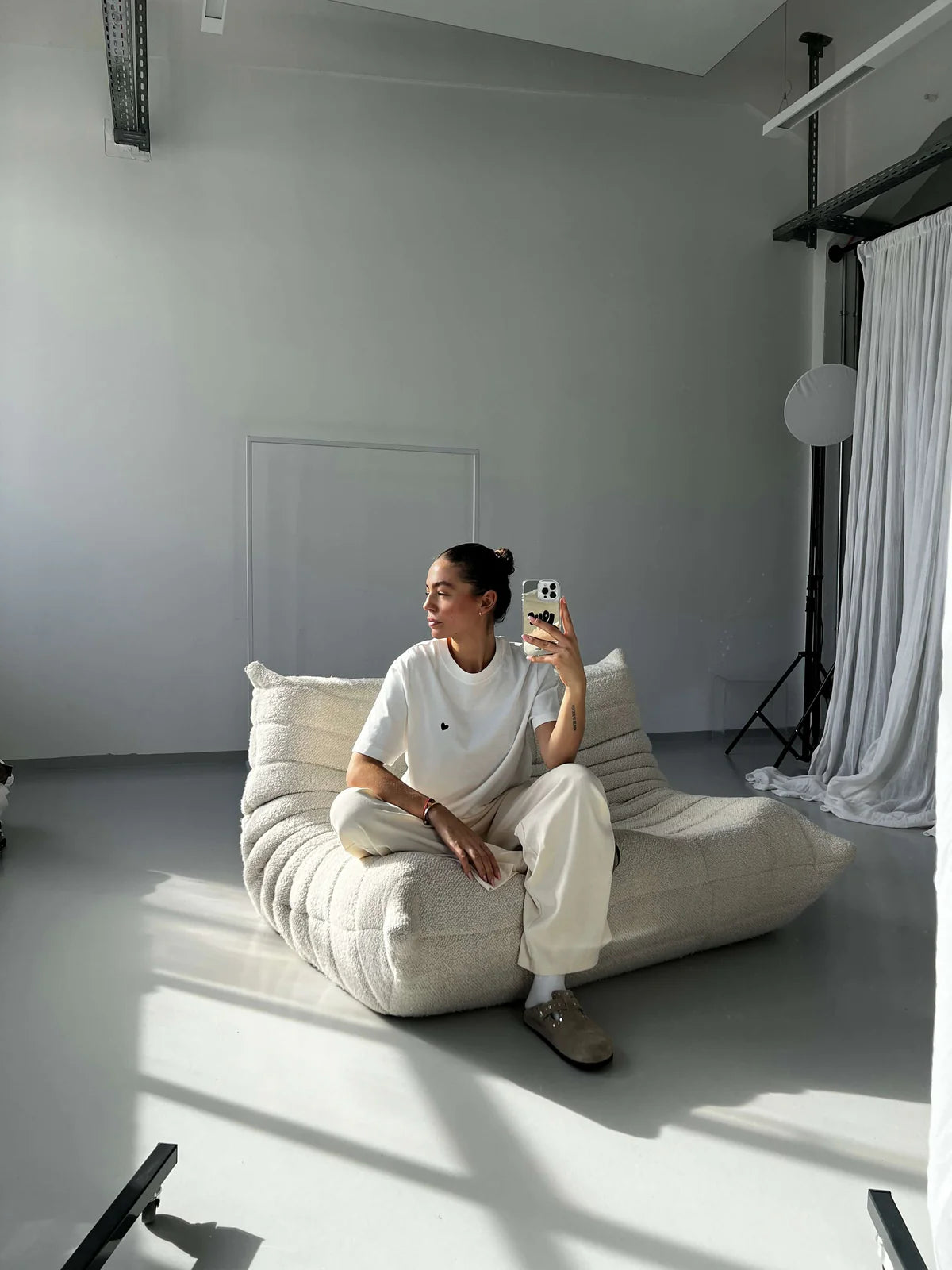 triko Black Heart offwhite