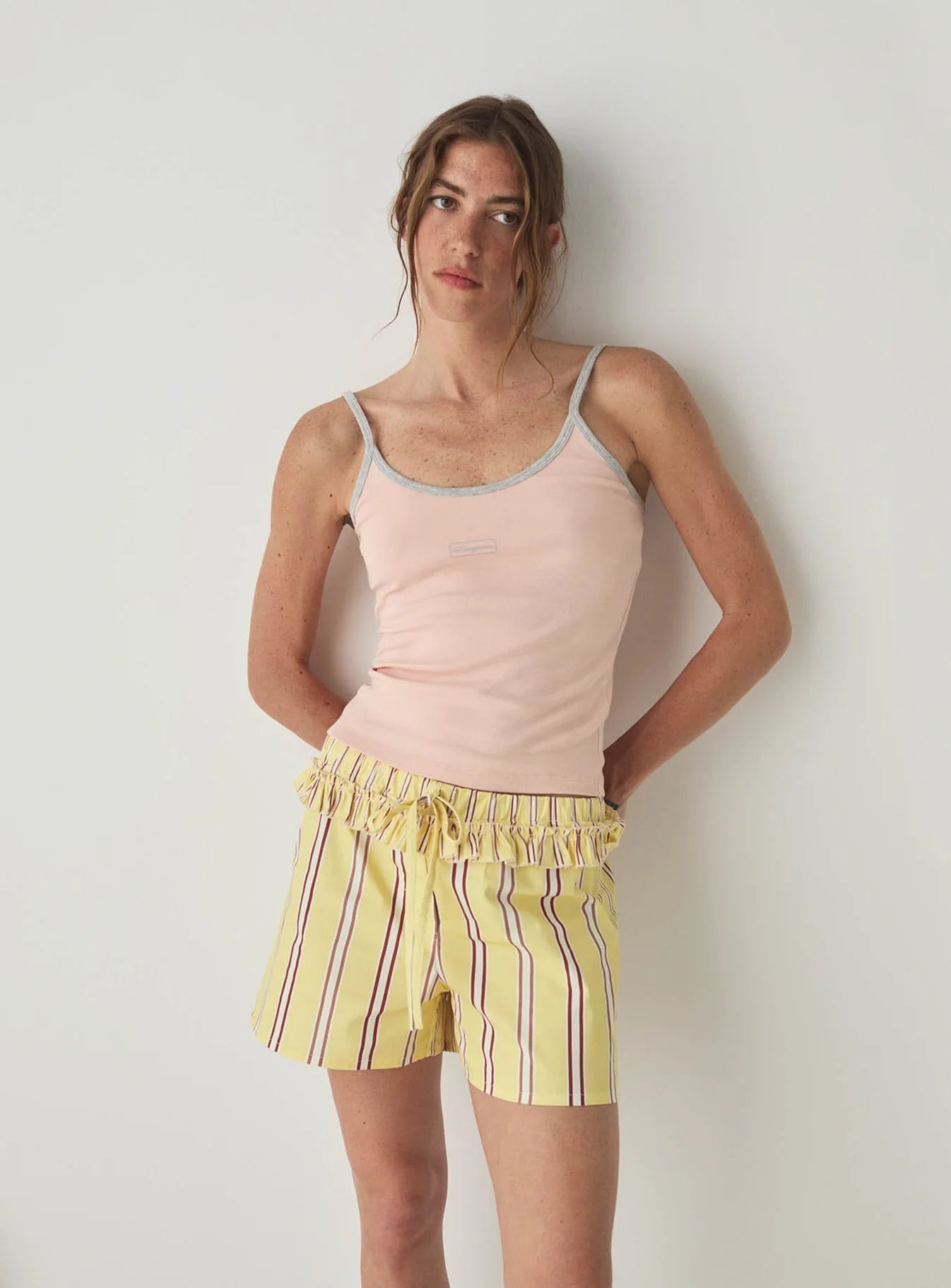 caos butter striped poplin boxer shorts
