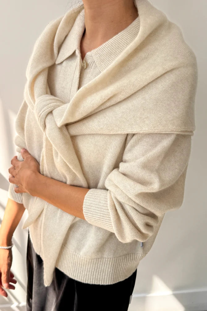 Cashmere Shawl oatmeal scarf