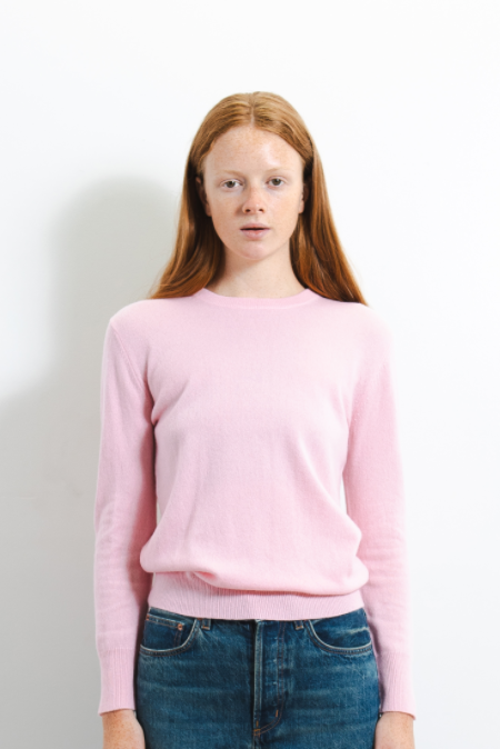 svetr z kašmíru classic Pink Blush