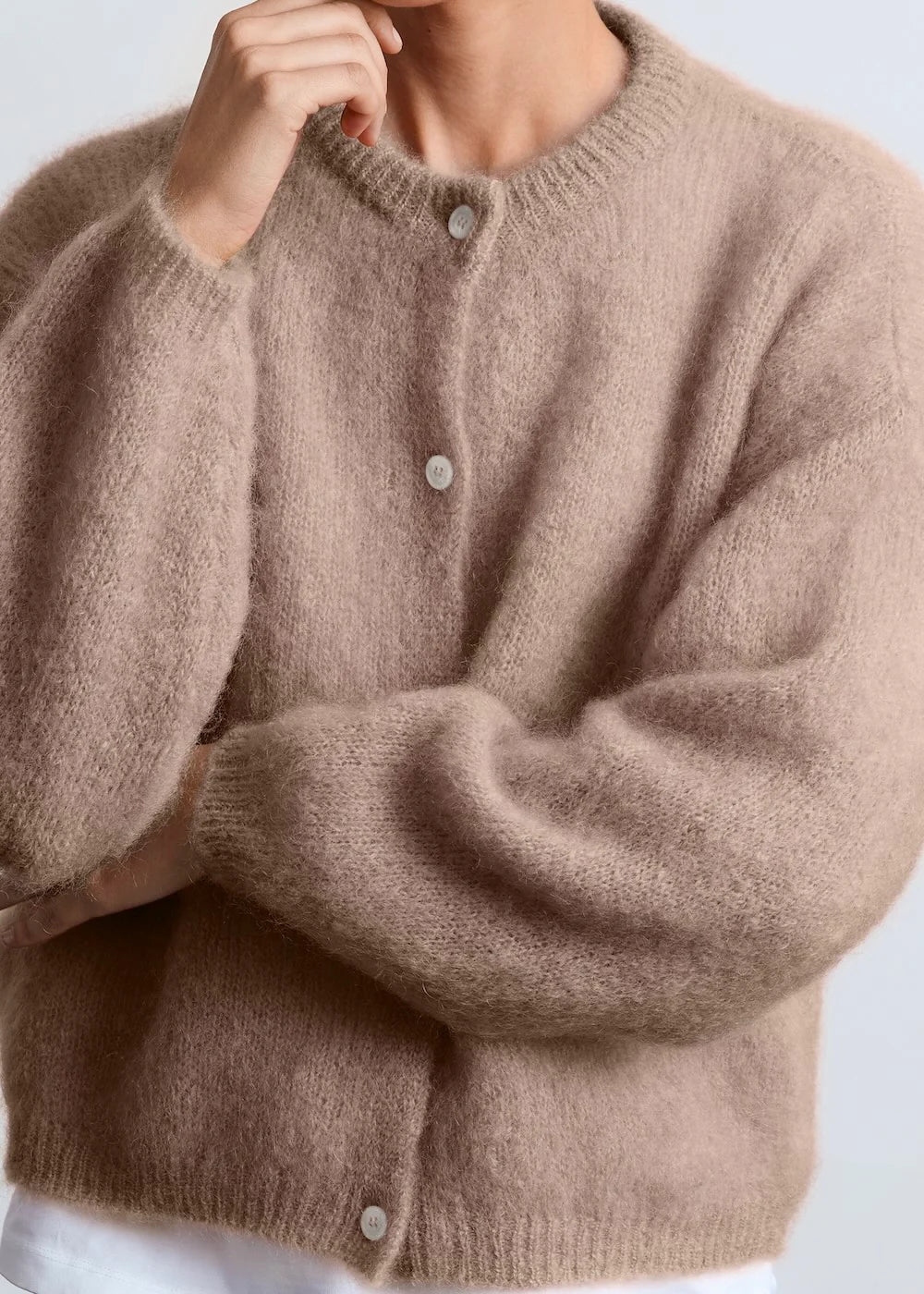 cardigan z mohéru Olivia taupe