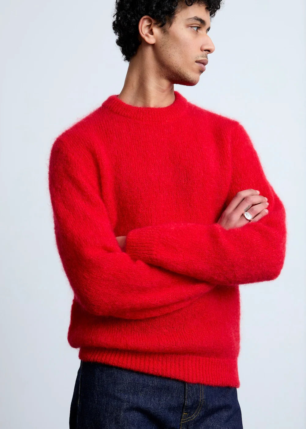 svetr z mohéru Sasha red - unisex