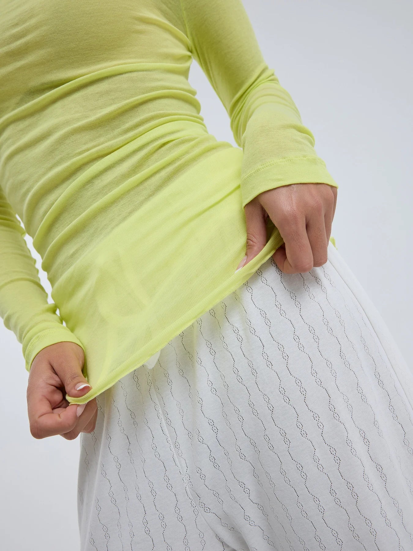 triko cotton boat neck neon yellow