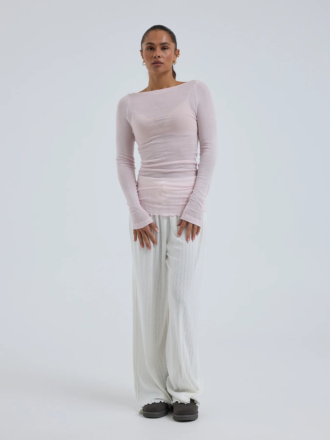 triko Cotton Boat Neck pale rose