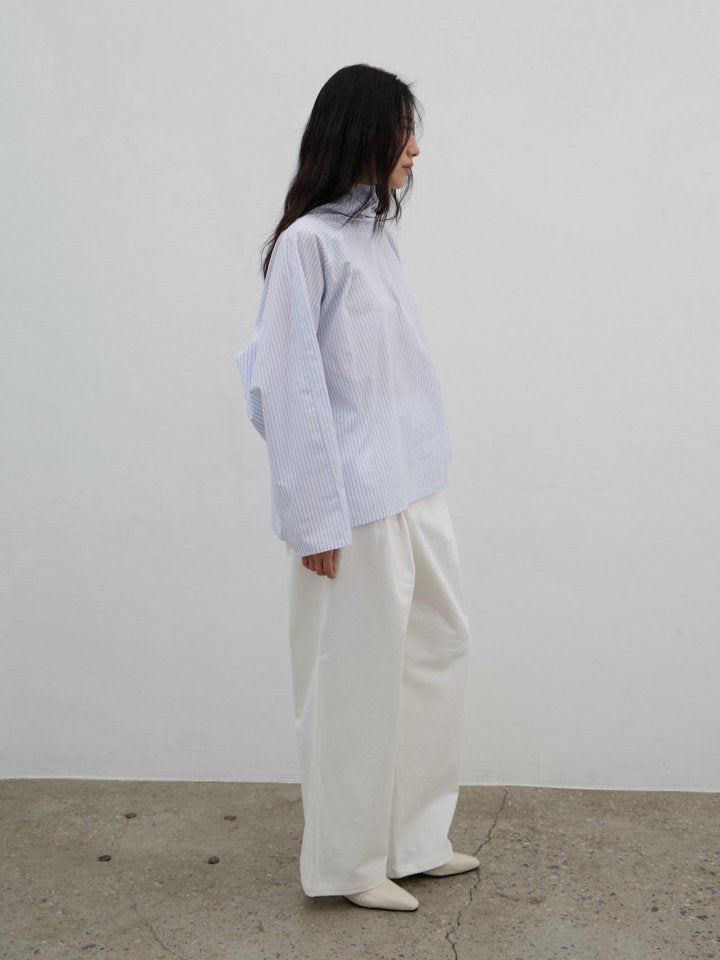 košile high neck tie stripe