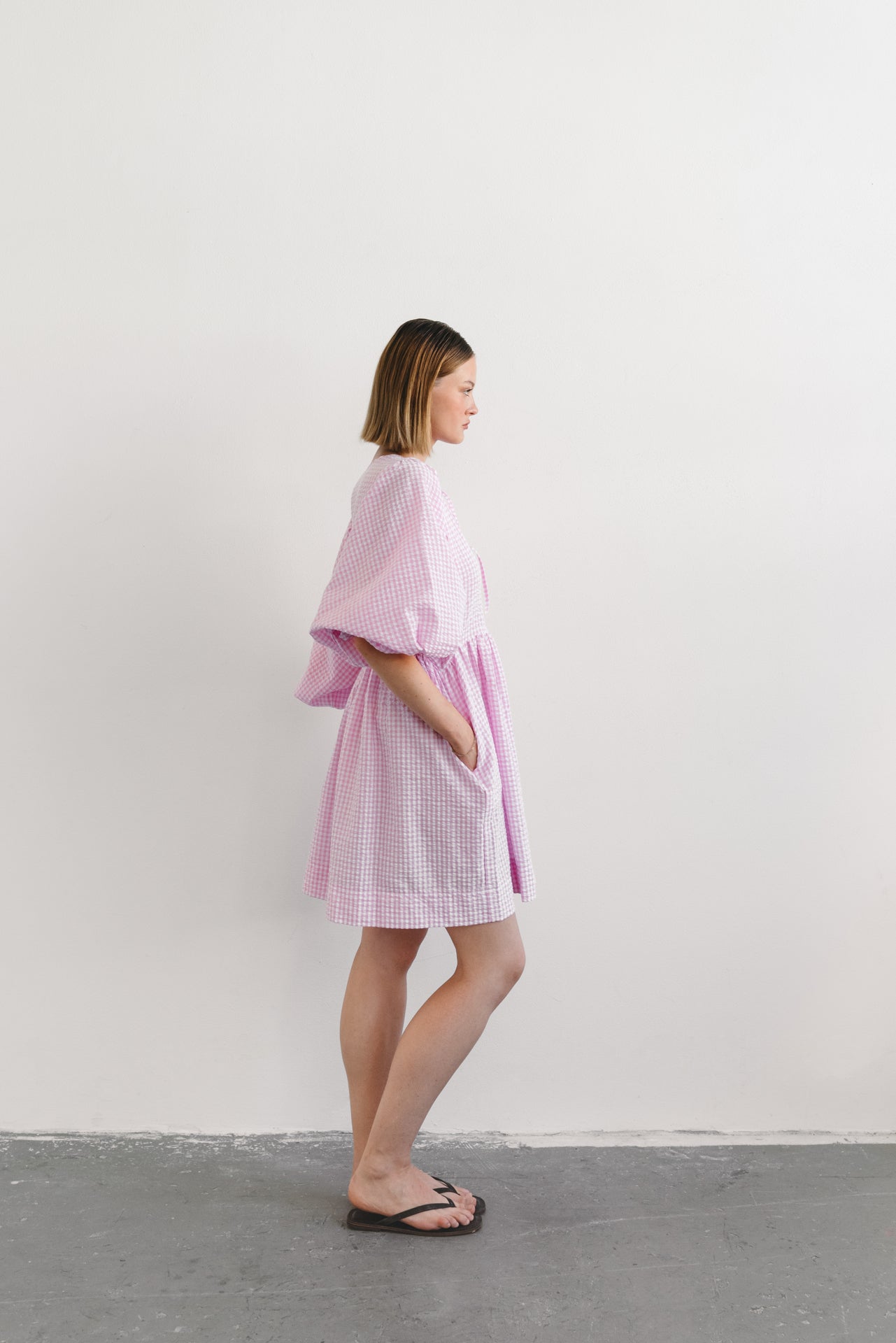 bonbon šaty Vera pink karo