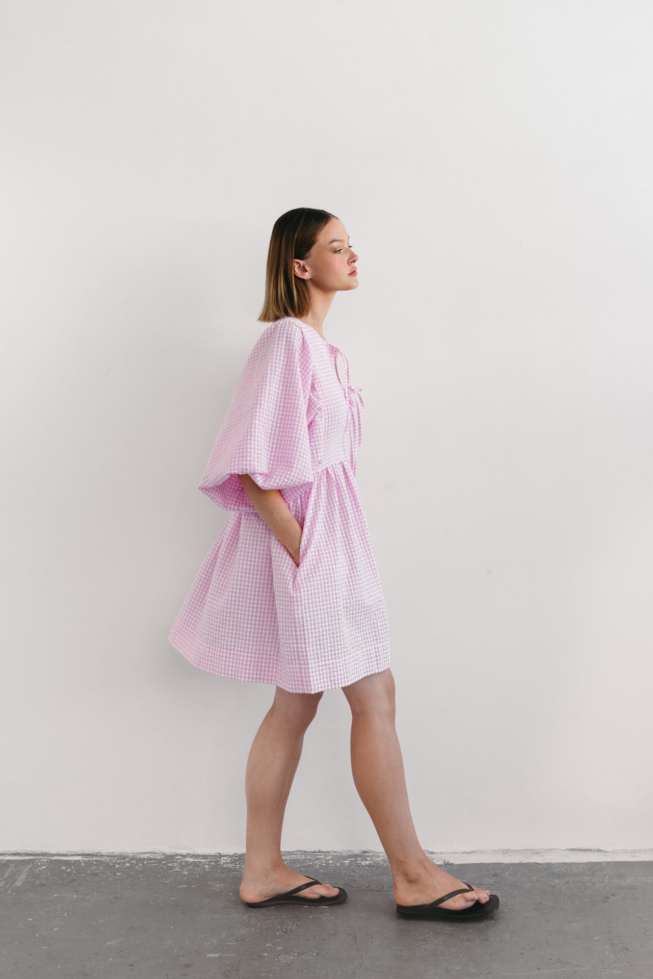 bonbon šaty Vera pink karo