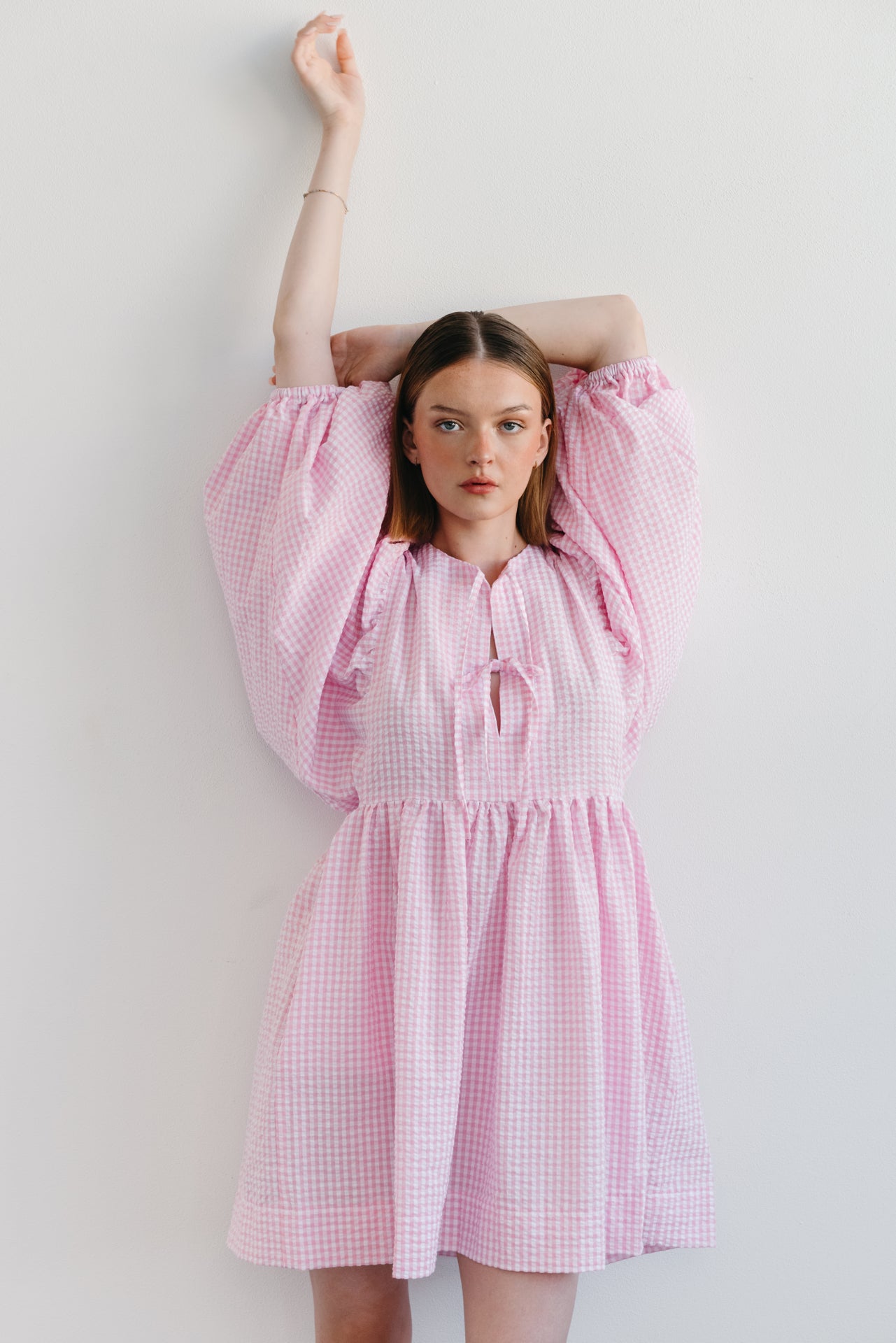 bonbon šaty Vera pink karo