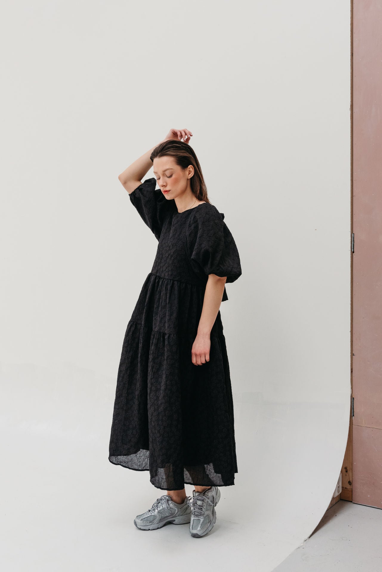šaty Ebony structured - black
