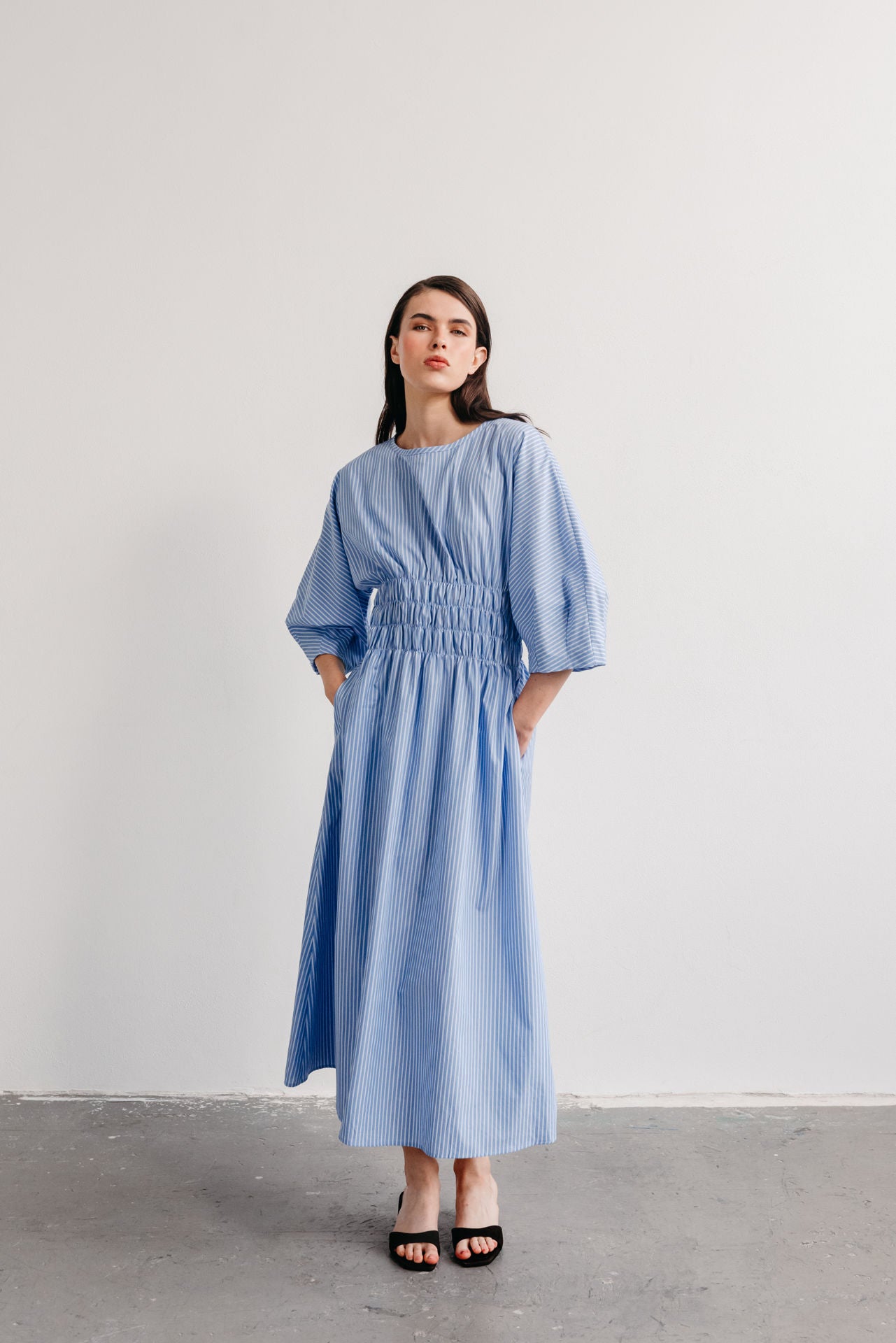 Claude Dress blue stripe