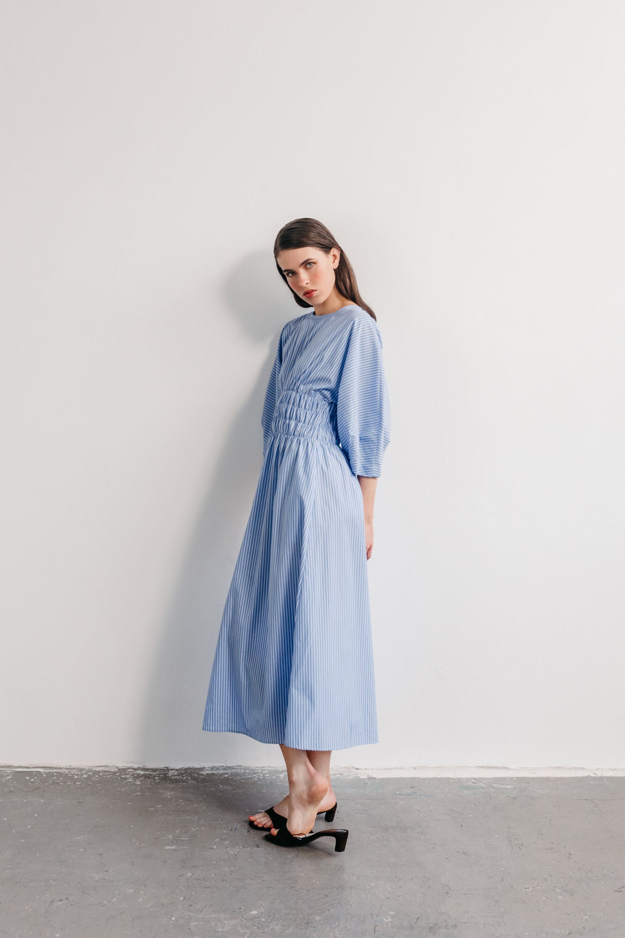 Claude Dress blue stripe