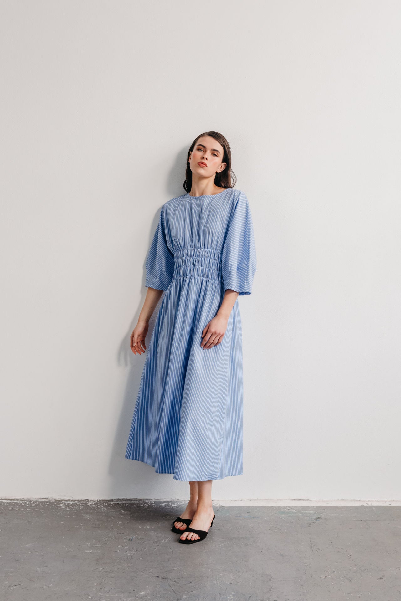 Claude Dress blue stripe