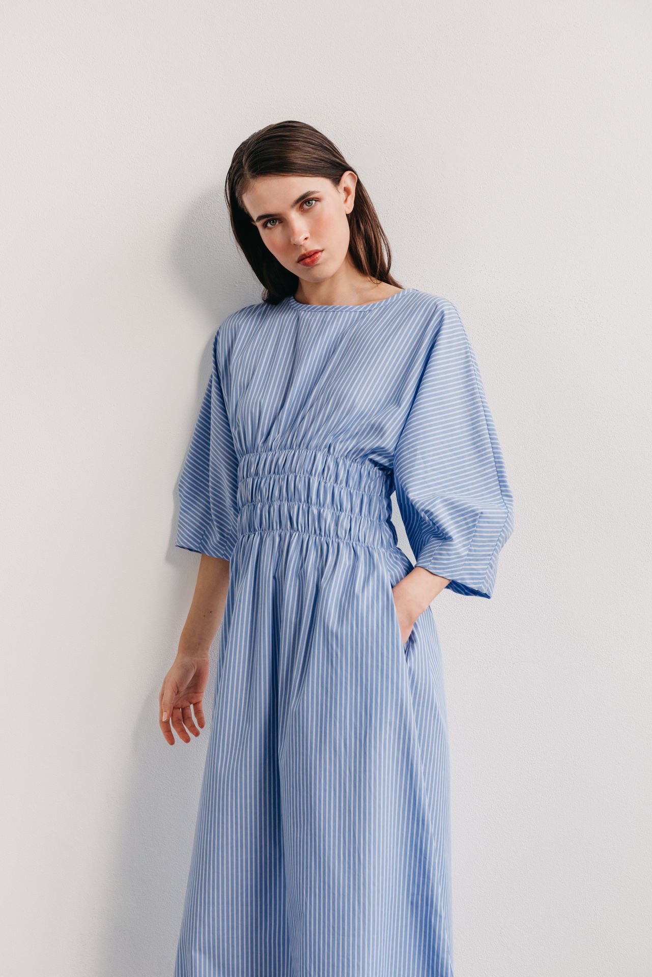 Claude Dress blue stripe