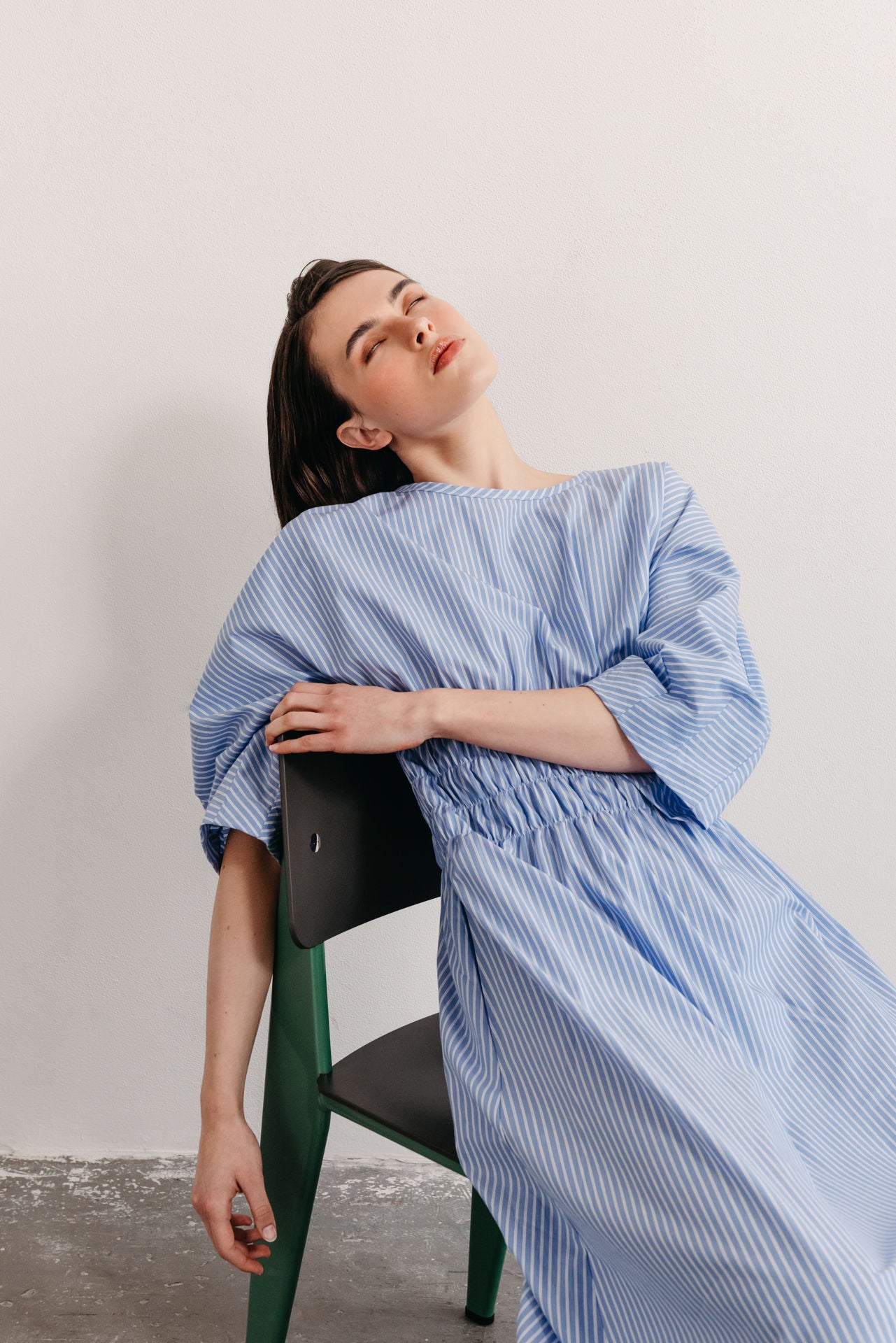 Claude Dress blue stripe