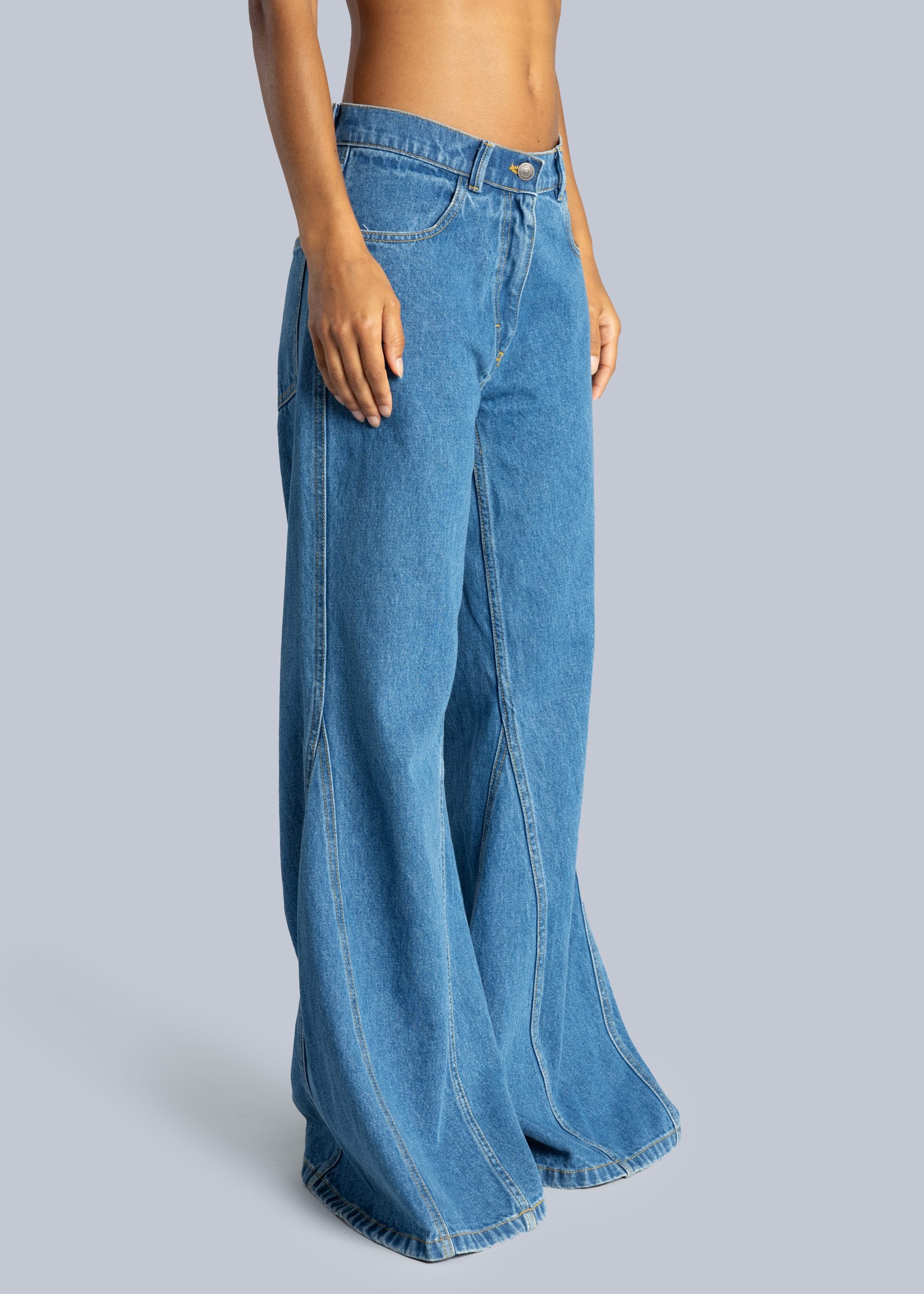 kalhoty denim Flared