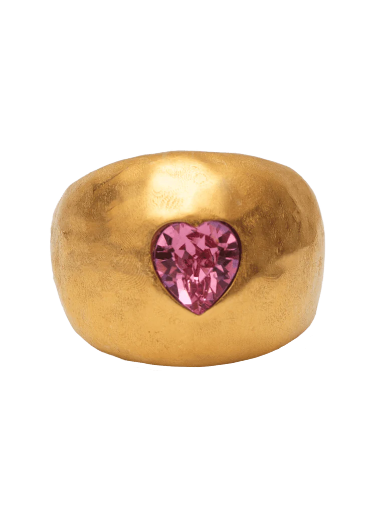 Dolce Pink Signet Ring 18k Gold