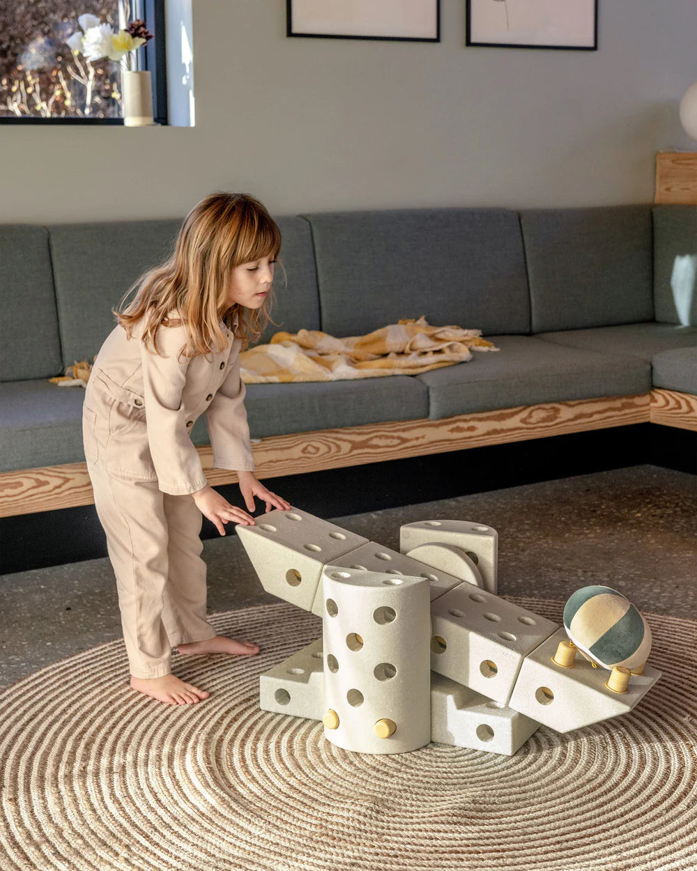 Modu stavebnice Dreamer Set - Sand Grey / Honey Yellow