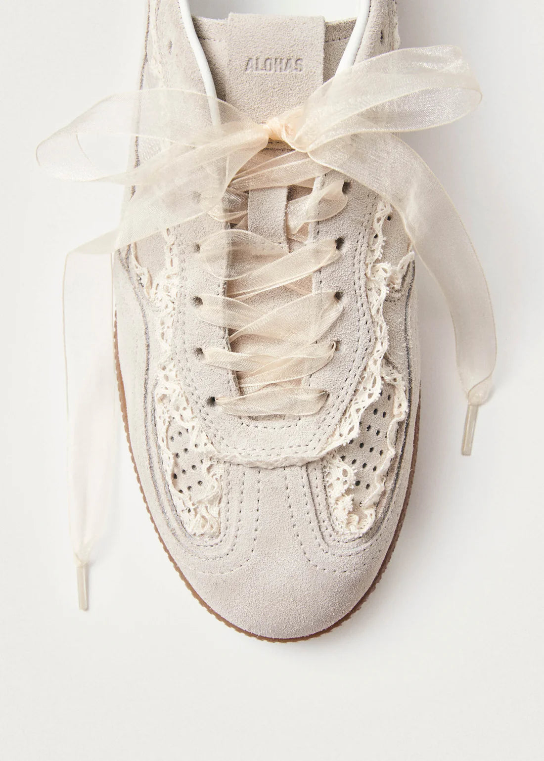 tenisky TB. 490 crochet cream leather sneakers