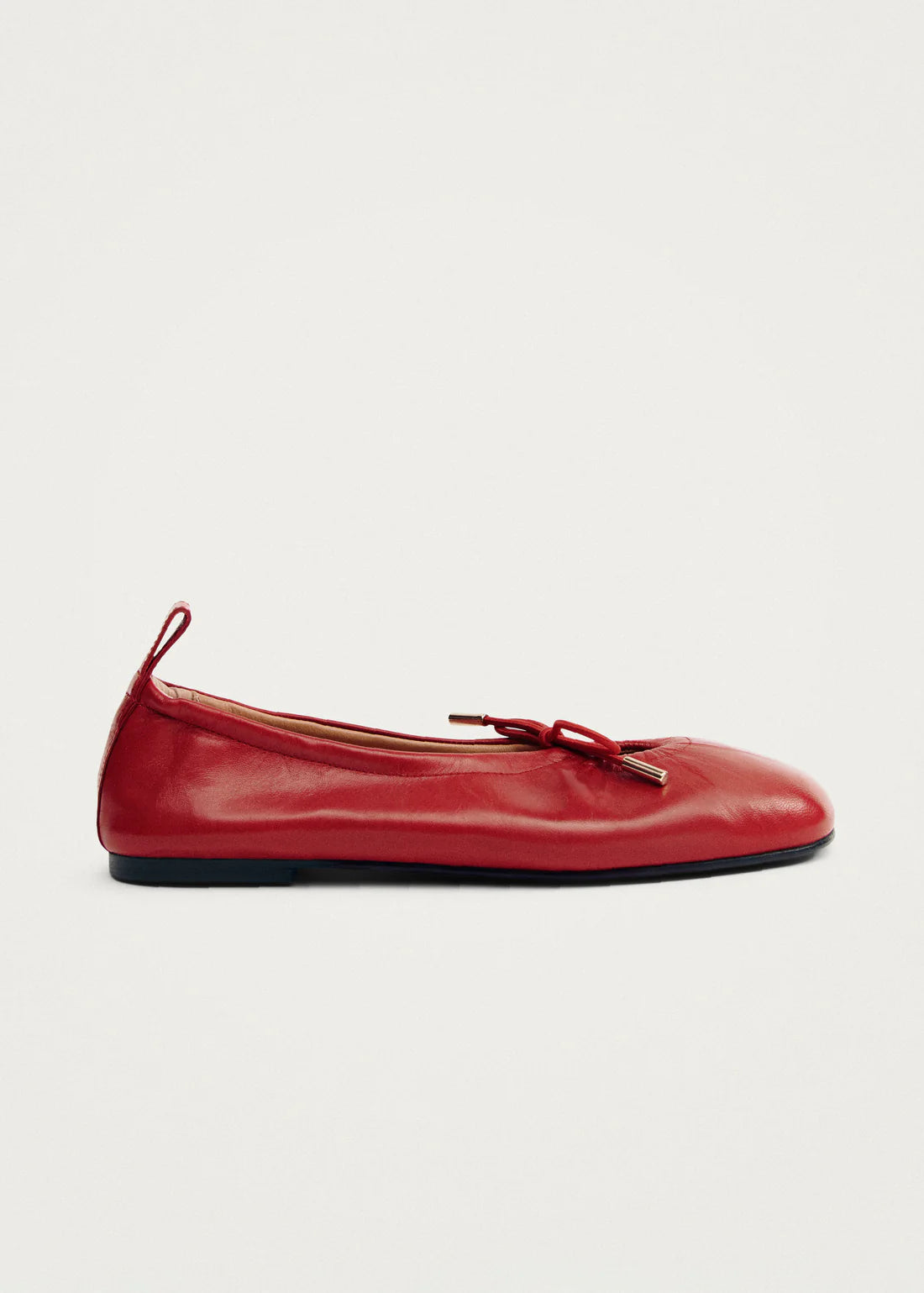 baleríny rosalind red leather ballet flats