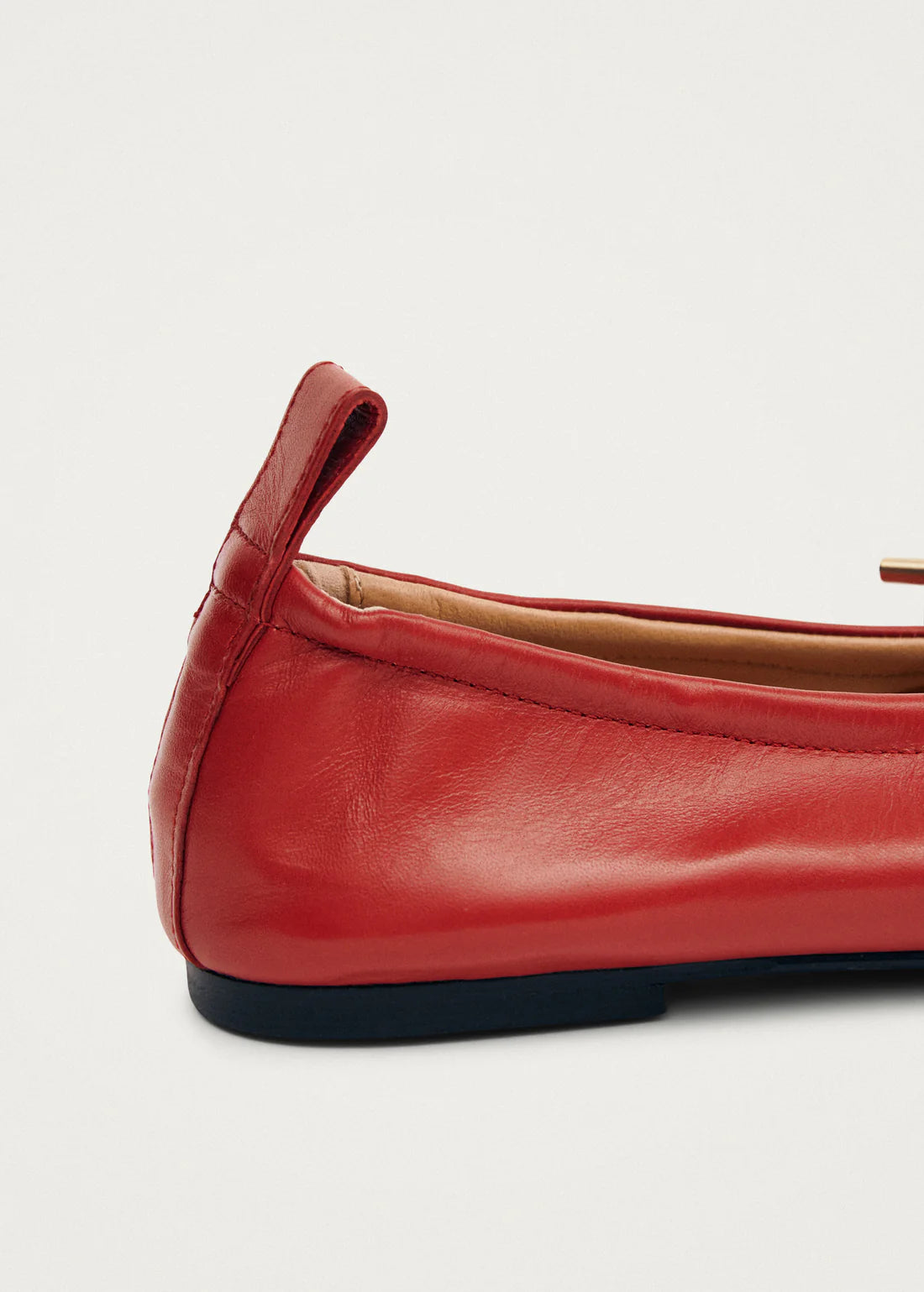 baleríny rosalind red leather ballet flats