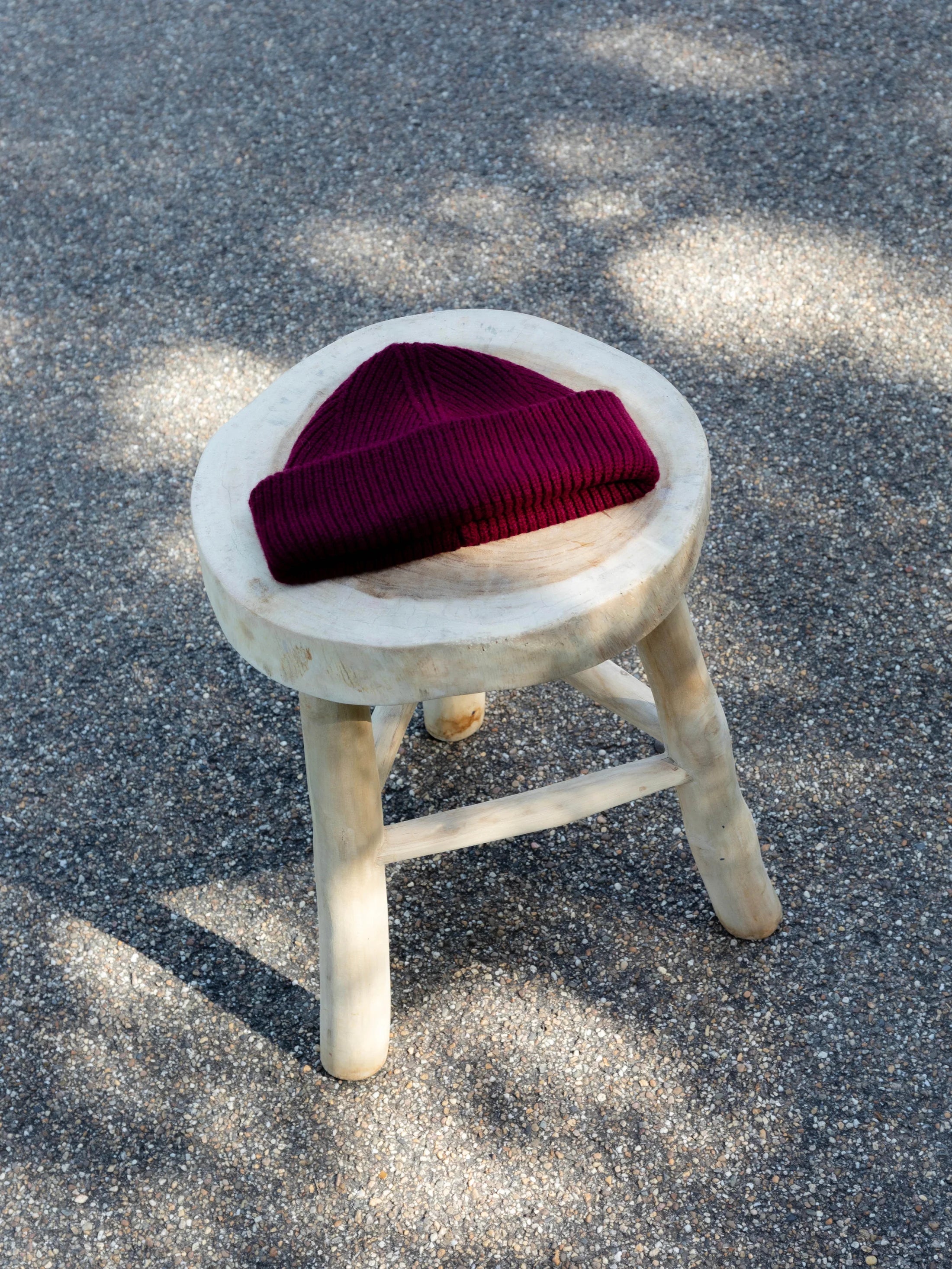 beanie chunky soft z vlny - Burgundy