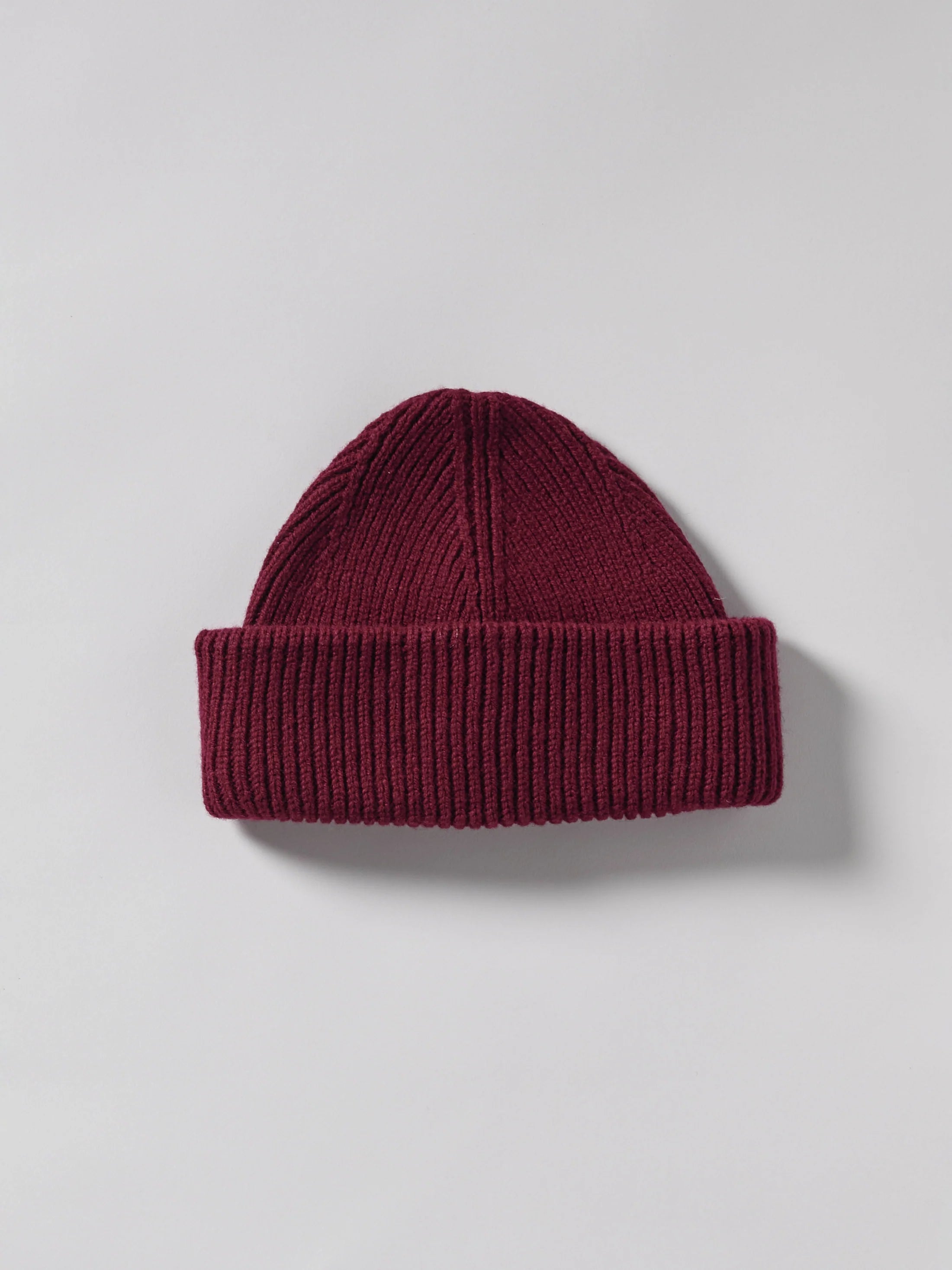 beanie chunky soft z vlny - Burgundy