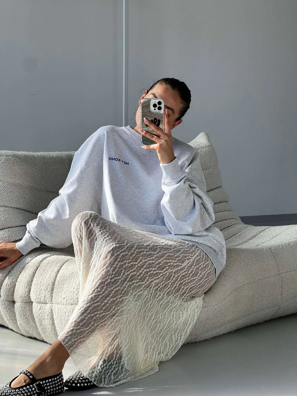 mikina Energy Grey Melange