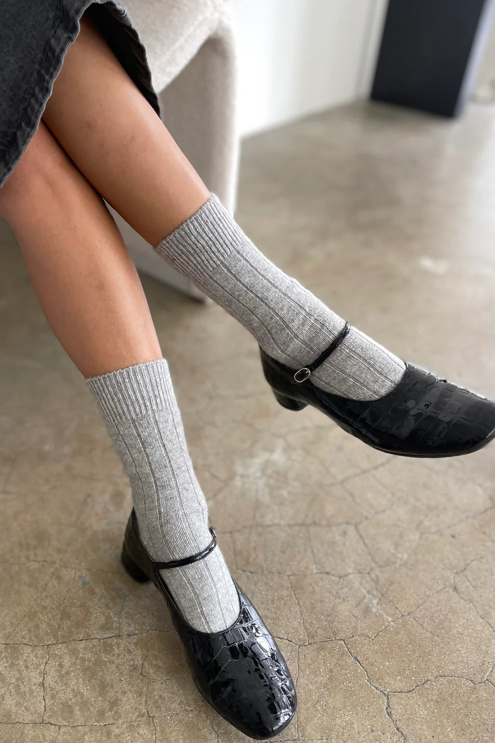 ponožky Classic Cashmere grey melange