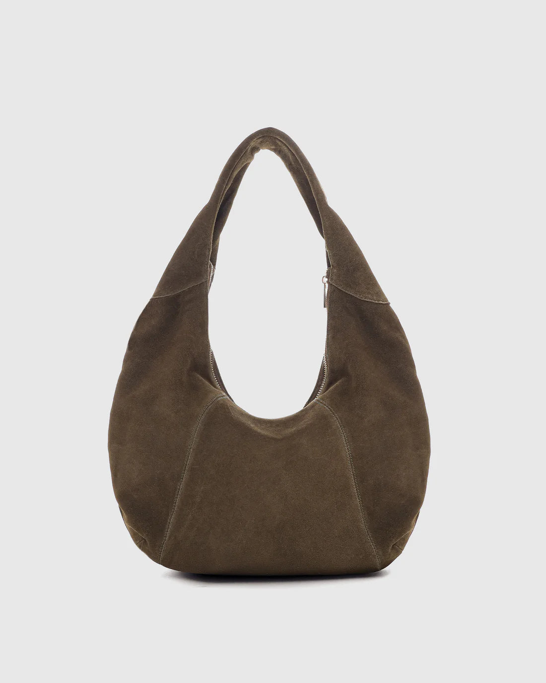 Kabelka Gabi suede fringe dark olive