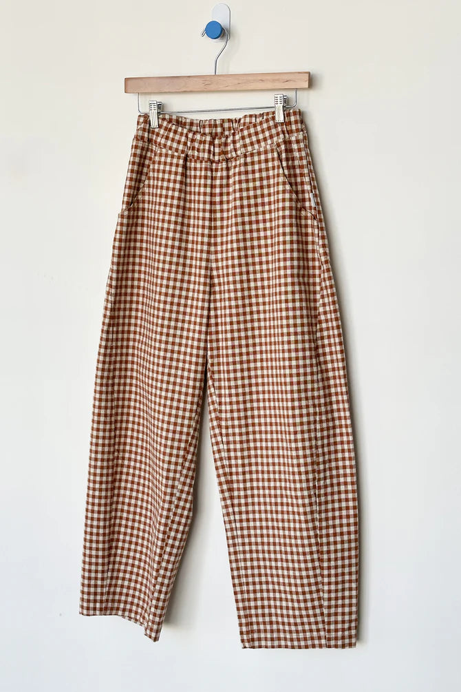 kalhoty Arc Gingham Cinnamon