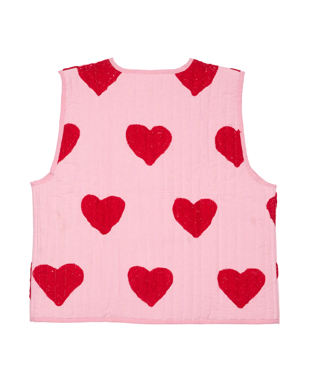 vesta Honey Adult quilted Suzani red heart