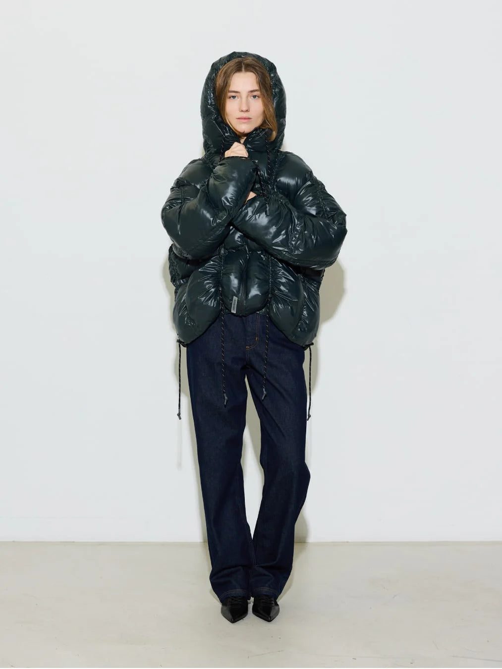 zimní bunda puffer paris dark green