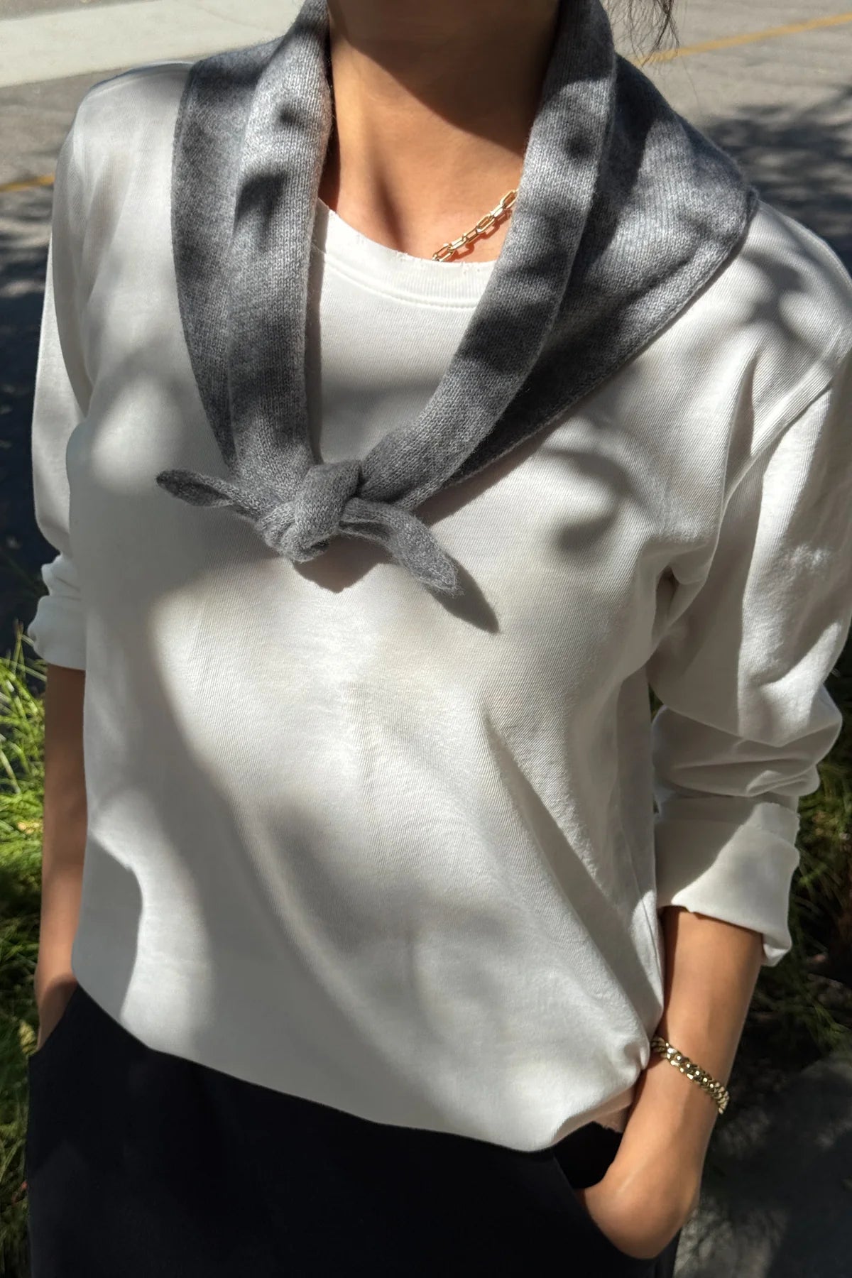 šátek Cashmere Bandana grey
