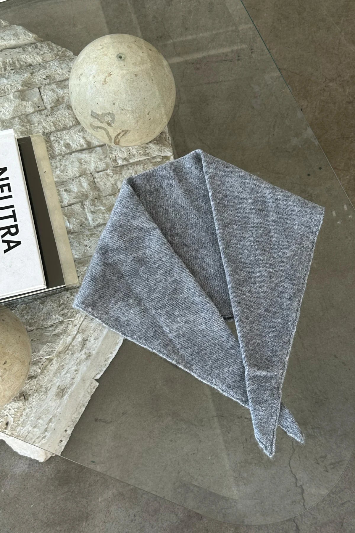 šátek Cashmere Bandana grey