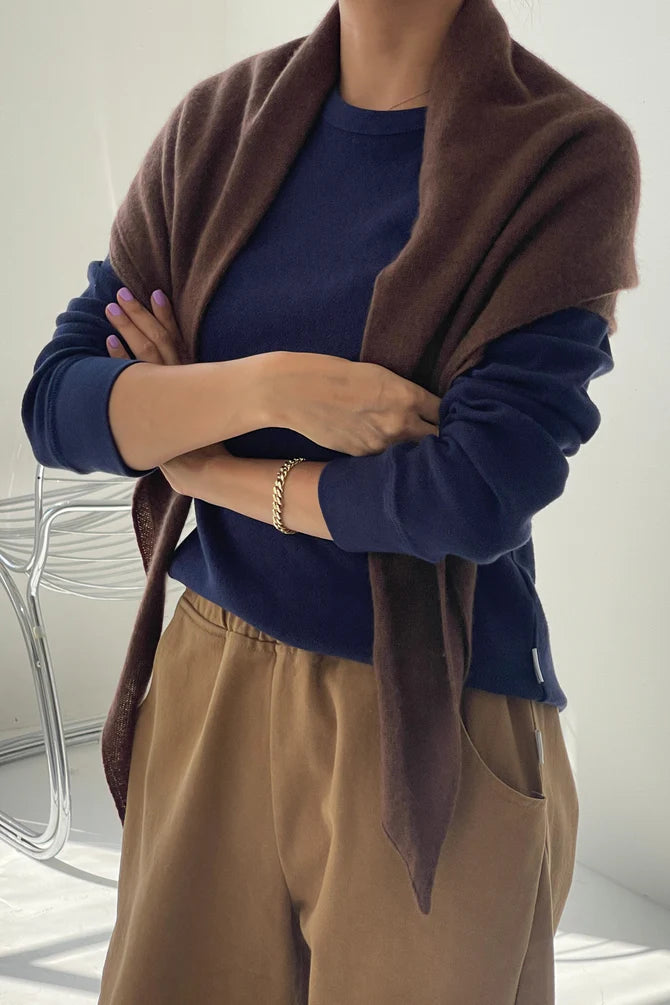 šátek Cashmere Shawl mocha