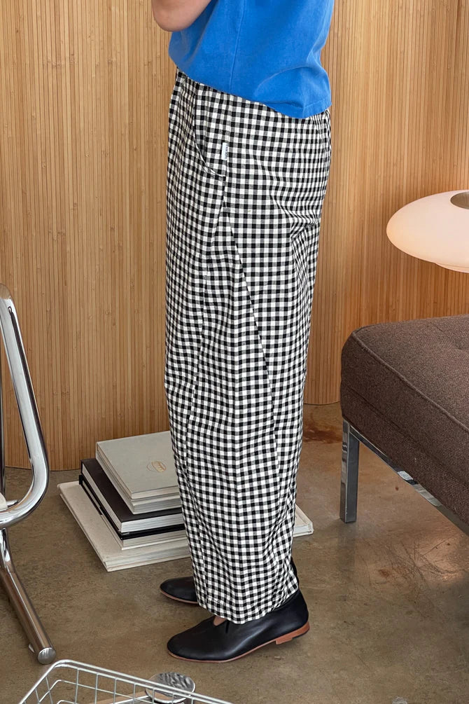 kalhoty Arc Gingham Black