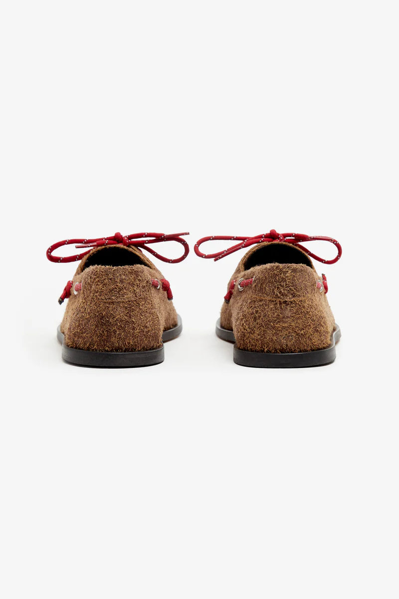 mokasíny Ariete suede hairy caramel